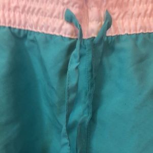 Joe Boxer women swimming shorts,  SZ XL 100 polyester color green and white